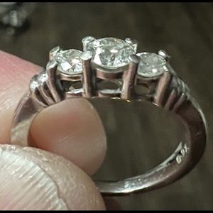 Platinum ring with diamonds